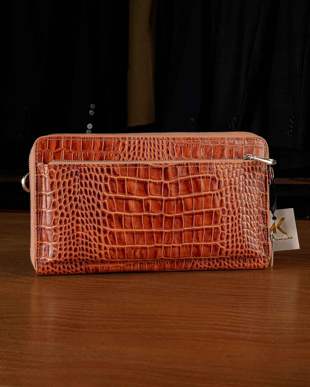 کیف دستی برسا قهوه ای روشن خشتی